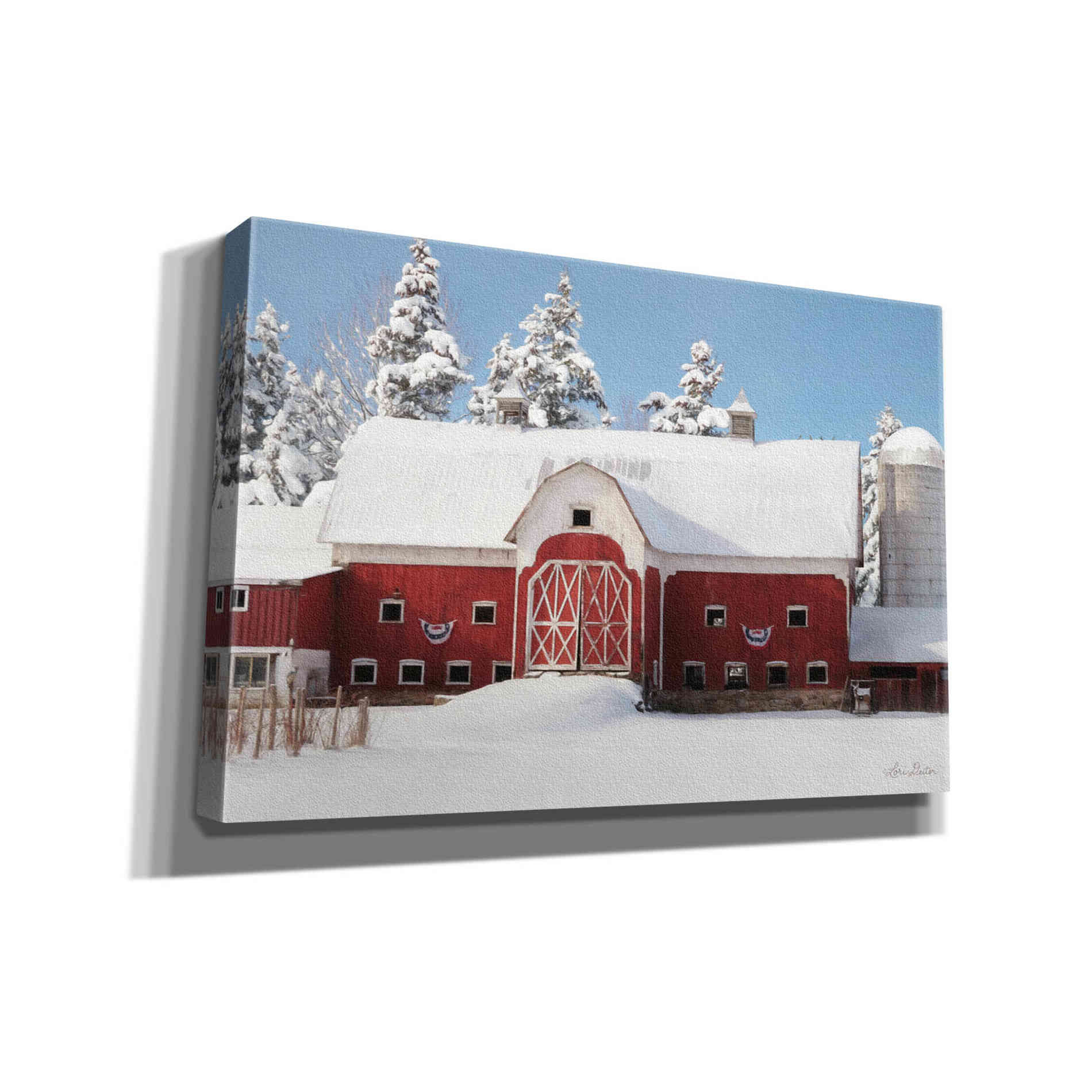 'Red, White and Cold' by Lori Deiter, Canvas Wall Art