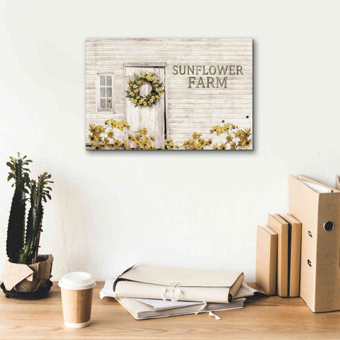 Image of 'Sunflower Farm' by Lori Deiter, Canvas Wall Art,18 x 12