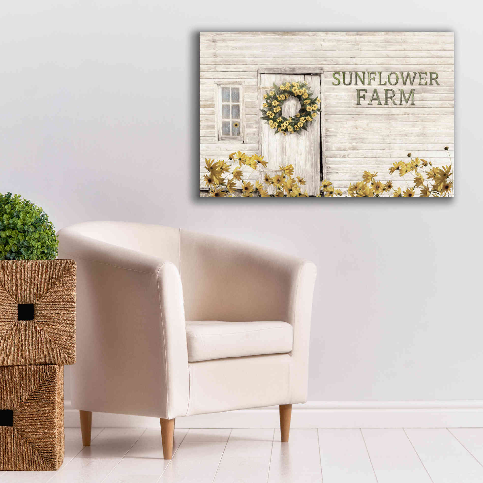 'Sunflower Farm' by Lori Deiter, Canvas Wall Art,40 x 26