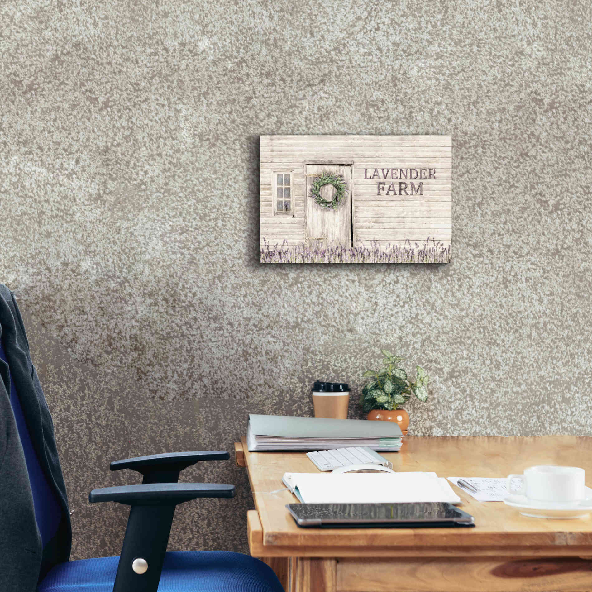 'Lavender Farm' by Lori Deiter, Canvas Wall Art,18 x 12