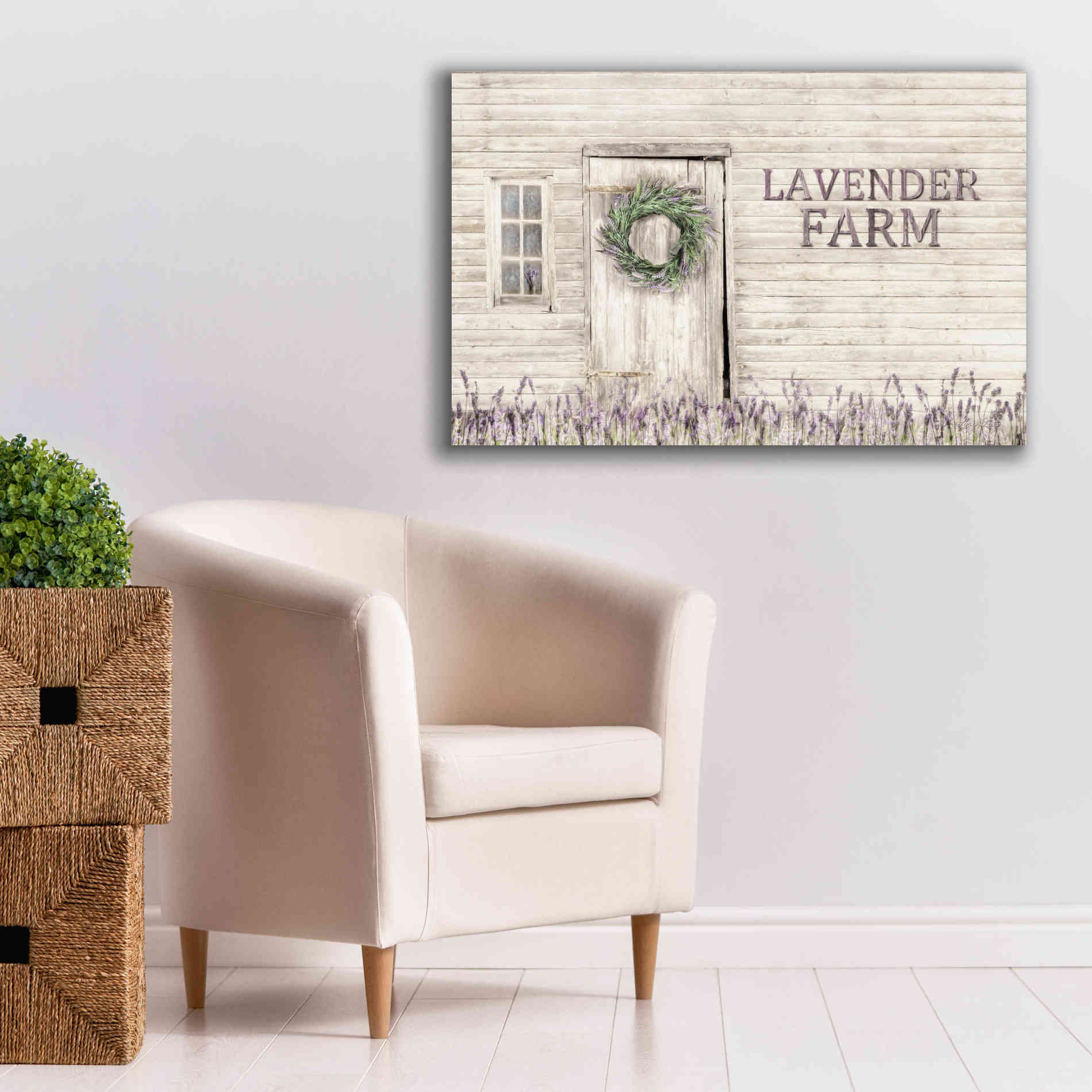 'Lavender Farm' by Lori Deiter, Canvas Wall Art,40 x 26