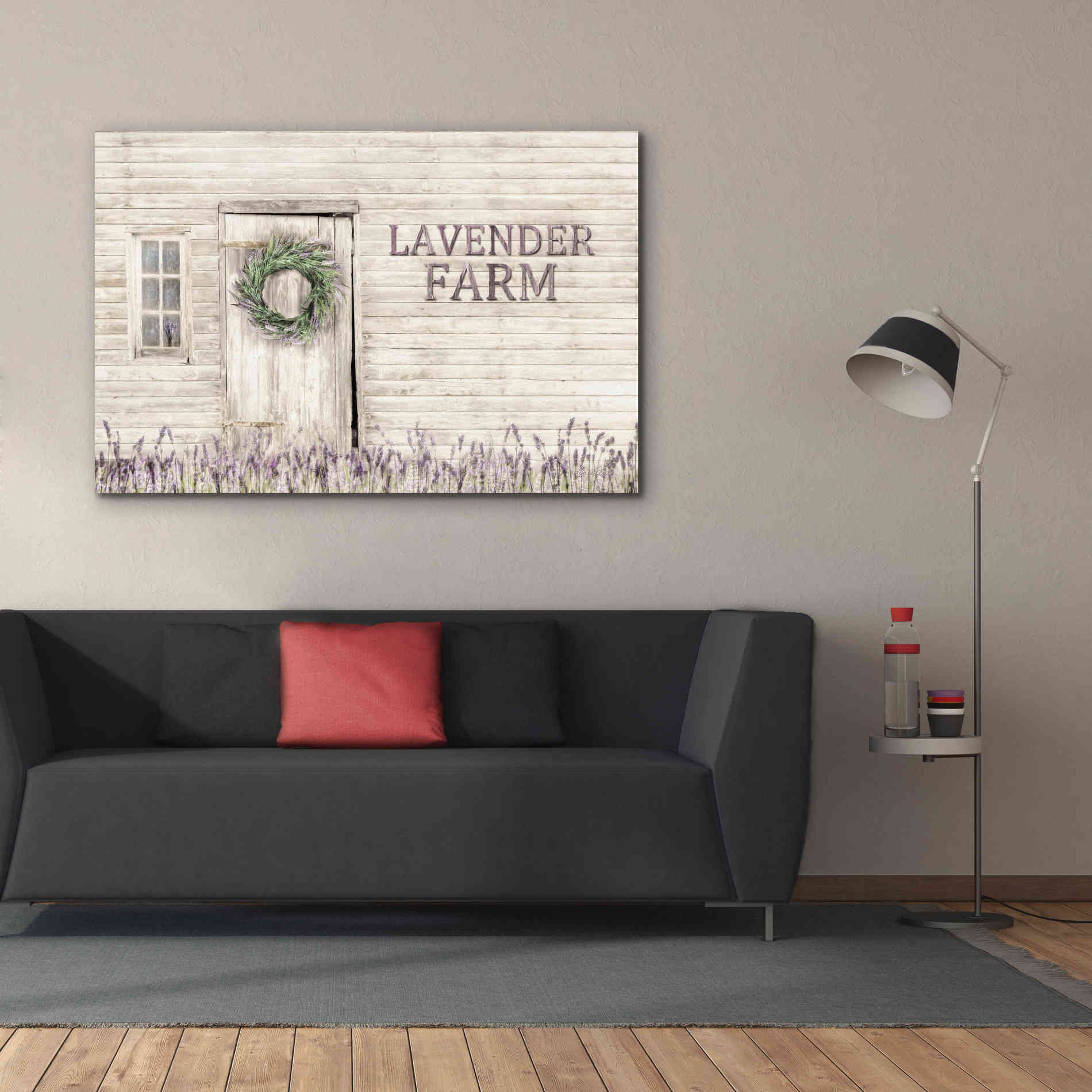 'Lavender Farm' by Lori Deiter, Canvas Wall Art,60 x 40