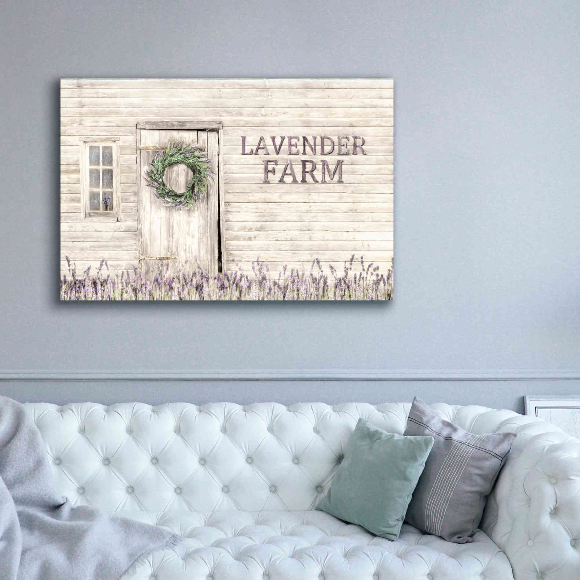 'Lavender Farm' by Lori Deiter, Canvas Wall Art,60 x 40