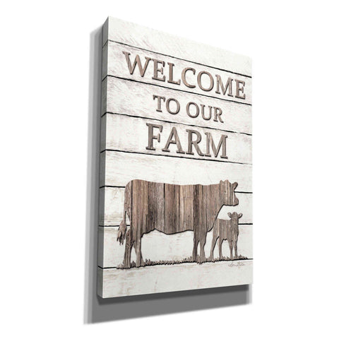 Image of 'Cow Welcome to Our Farm' by Lori Deiter, Canvas Wall Art