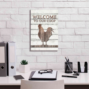 'Welcome to Our Coop' by Lori Deiter, Canvas Wall Art,12 x 18