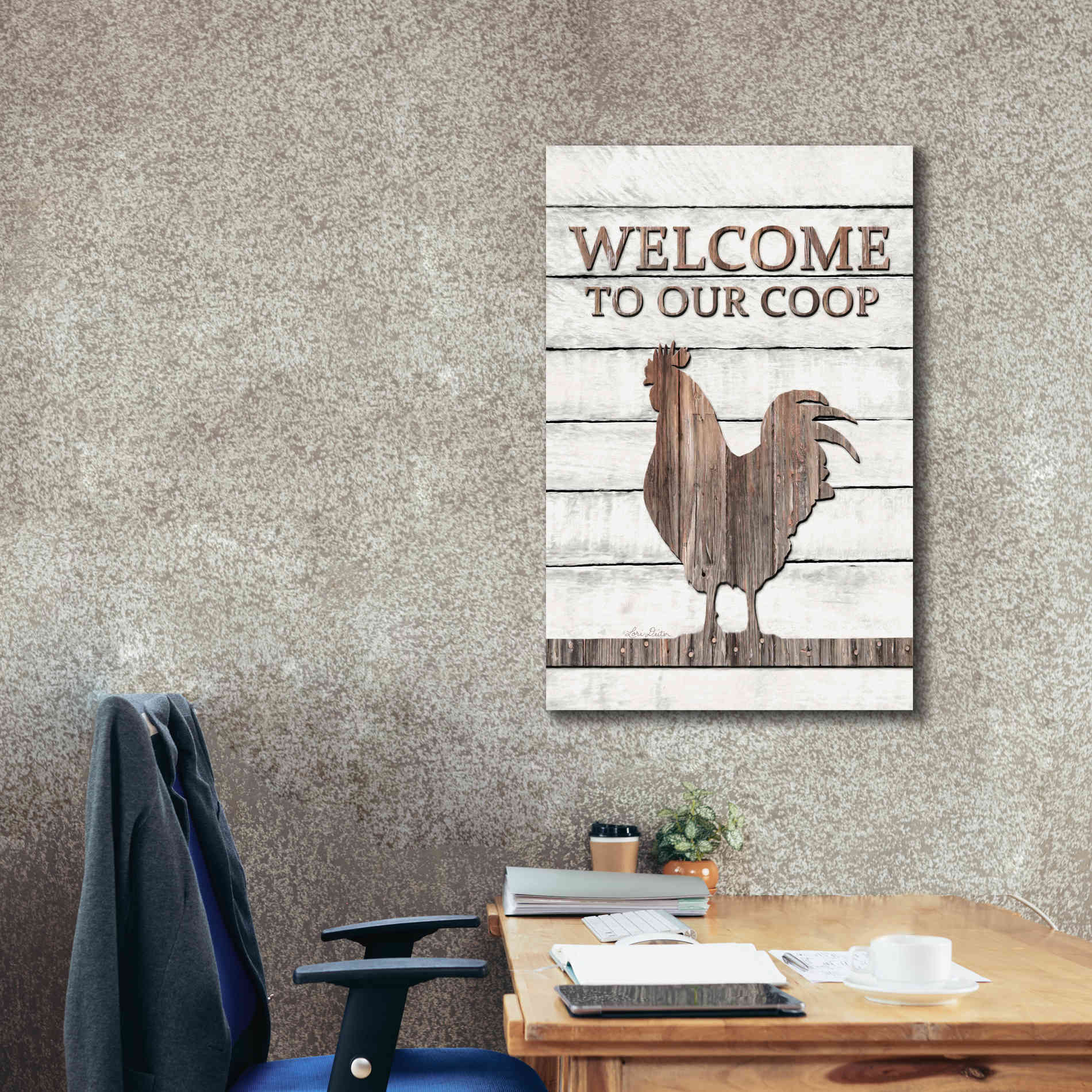 'Welcome to Our Coop' by Lori Deiter, Canvas Wall Art,26 x 40