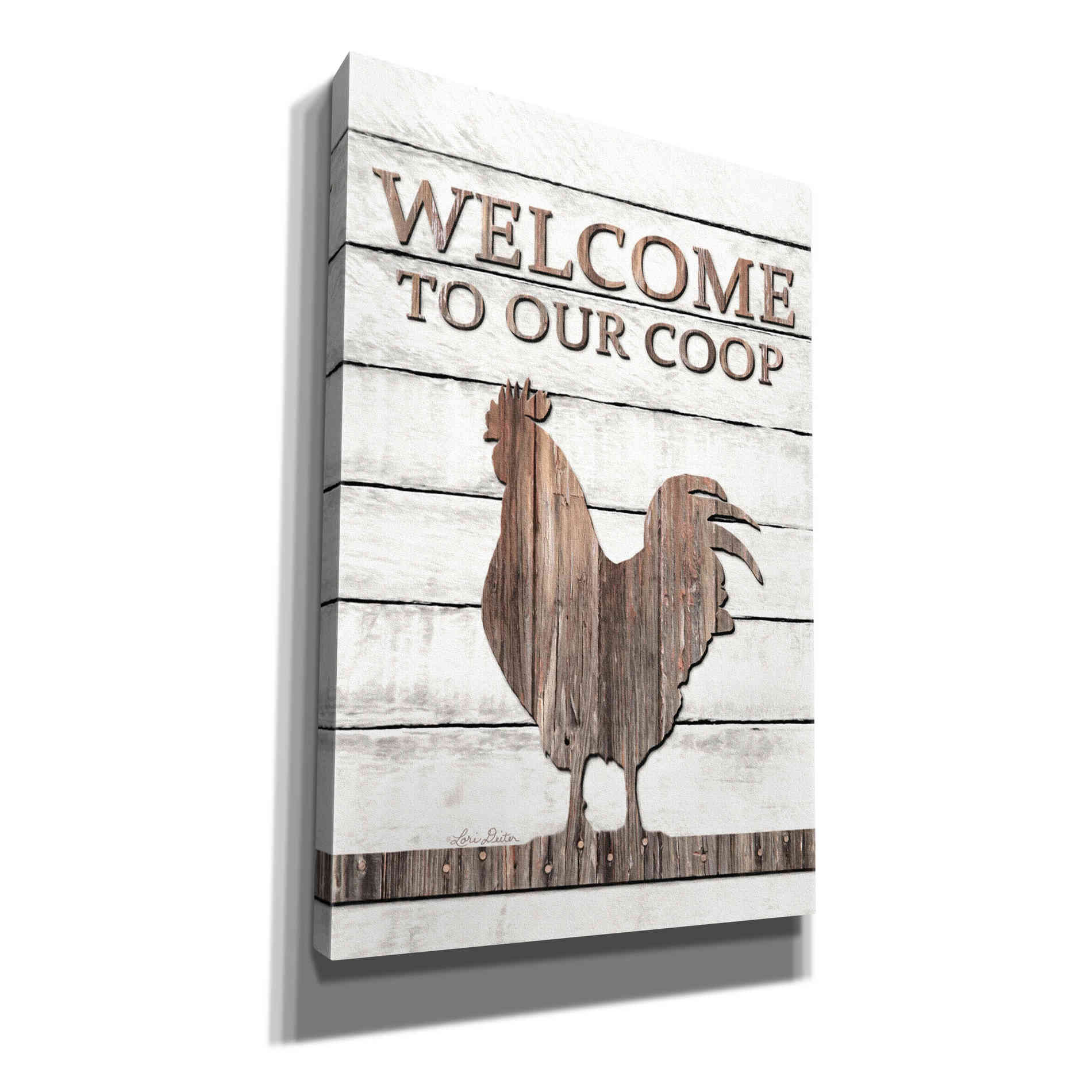 'Welcome to Our Coop' by Lori Deiter, Canvas Wall Art