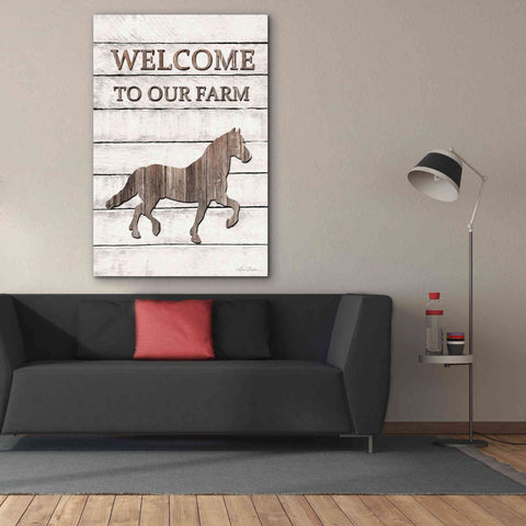 Image of 'Horse Welcome to Our Farm' by Lori Deiter, Canvas Wall Art,40 x 60