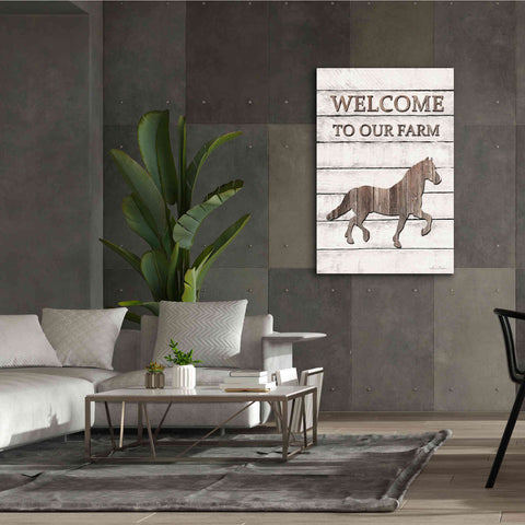 Image of 'Horse Welcome to Our Farm' by Lori Deiter, Canvas Wall Art,40 x 60