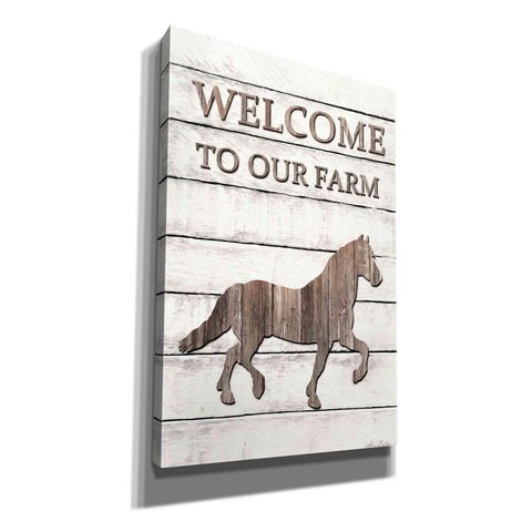 Image of 'Horse Welcome to Our Farm' by Lori Deiter, Canvas Wall Art