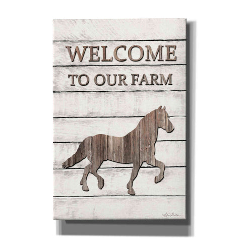 Image of 'Horse Welcome to Our Farm' by Lori Deiter, Canvas Wall Art