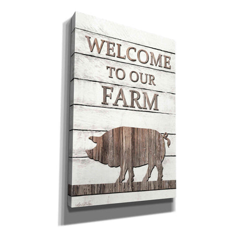 Image of 'Pig Welcome to Our Farm' by Lori Deiter, Canvas Wall Art