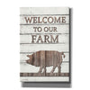 'Pig Welcome to Our Farm' by Lori Deiter, Canvas Wall Art