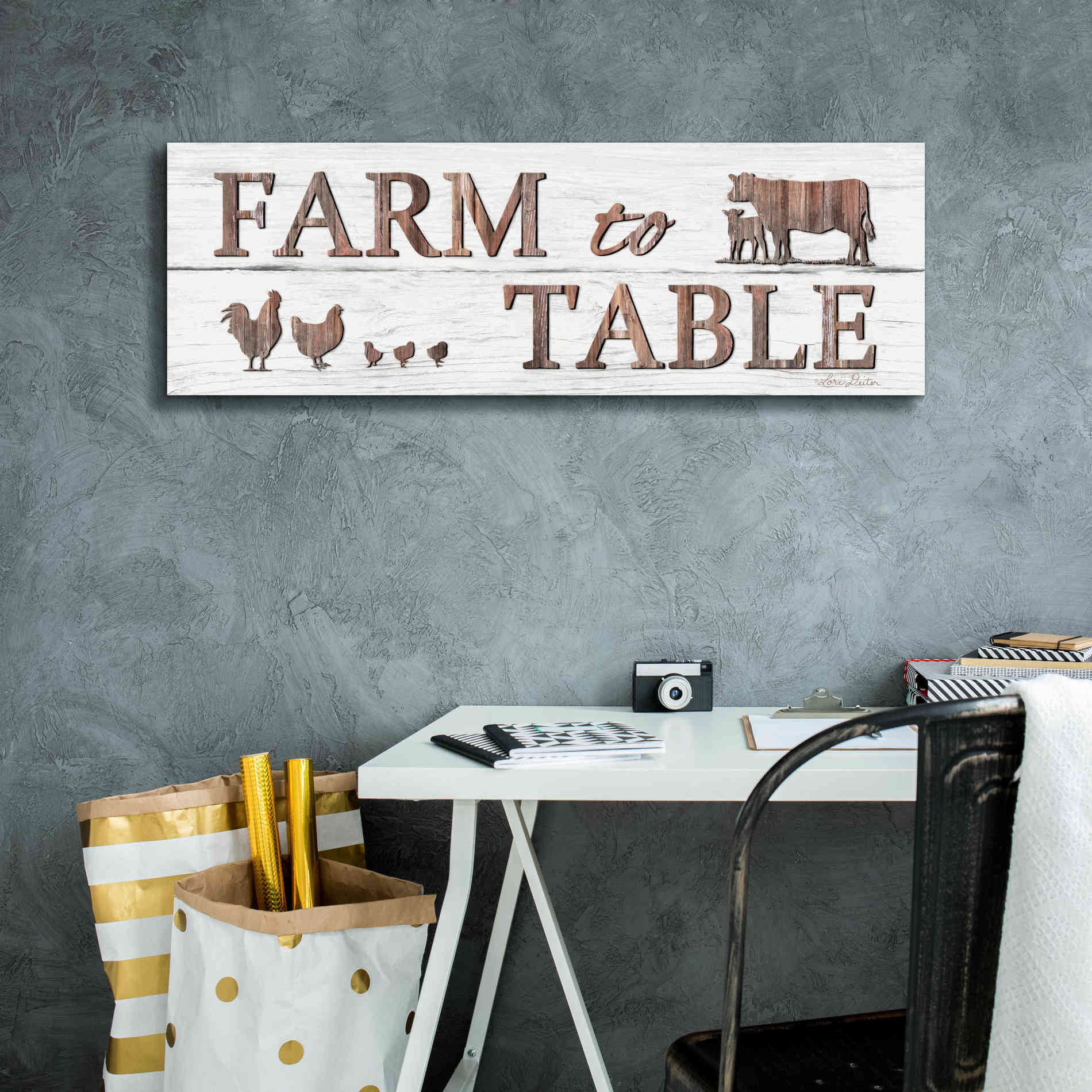 'Farm to Table' by Lori Deiter, Canvas Wall Art,36 x 12