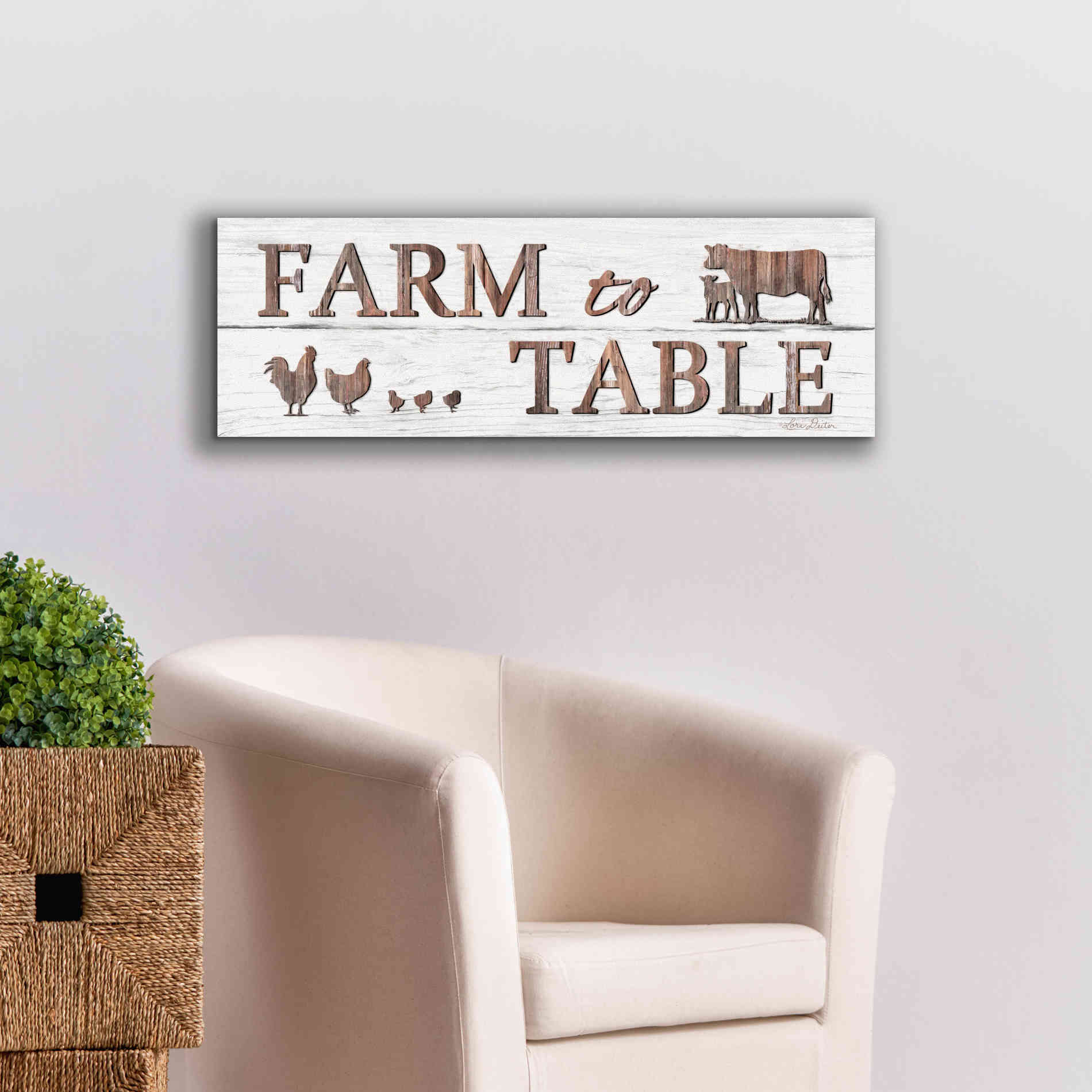 'Farm to Table' by Lori Deiter, Canvas Wall Art,36 x 12