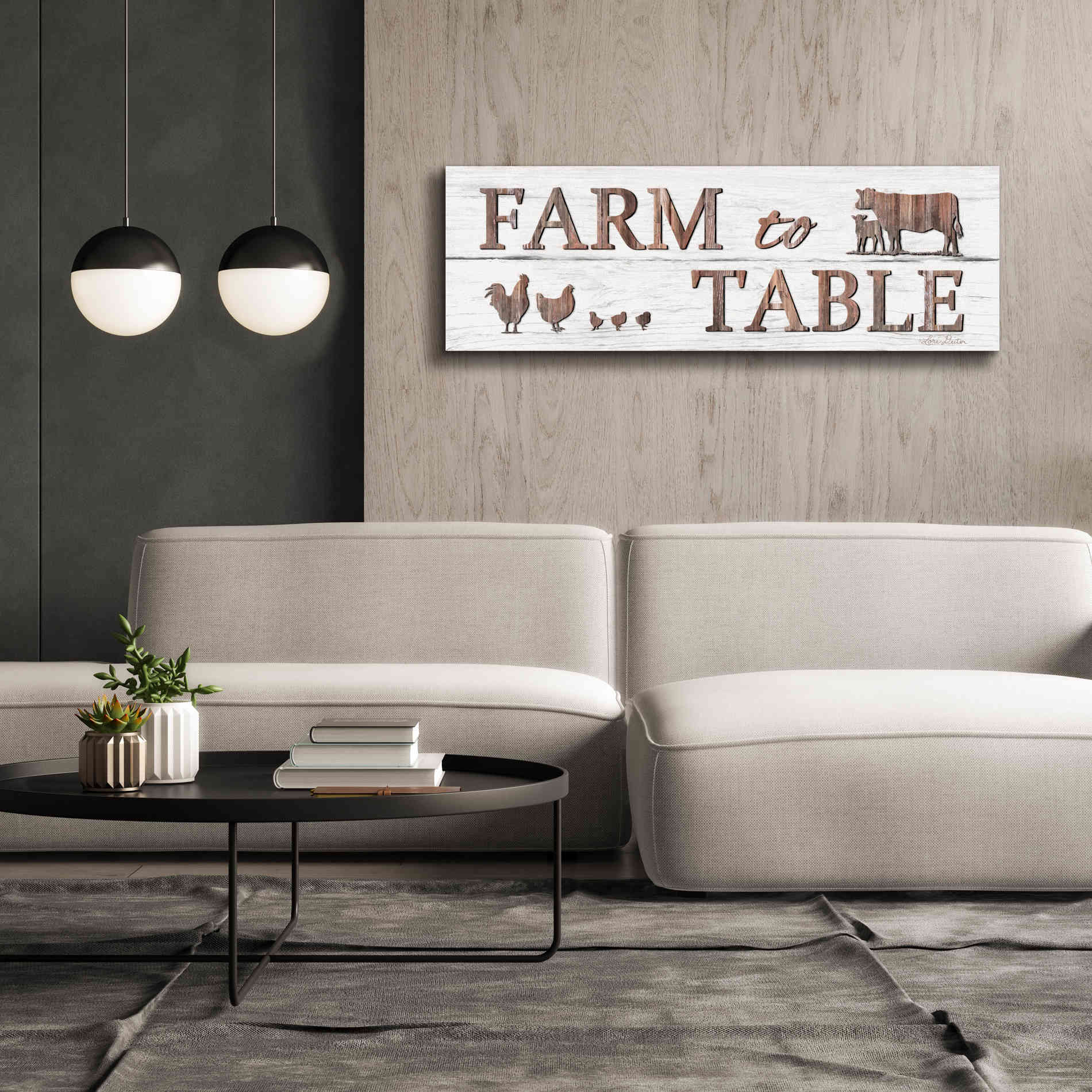 'Farm to Table' by Lori Deiter, Canvas Wall Art,60 x 20