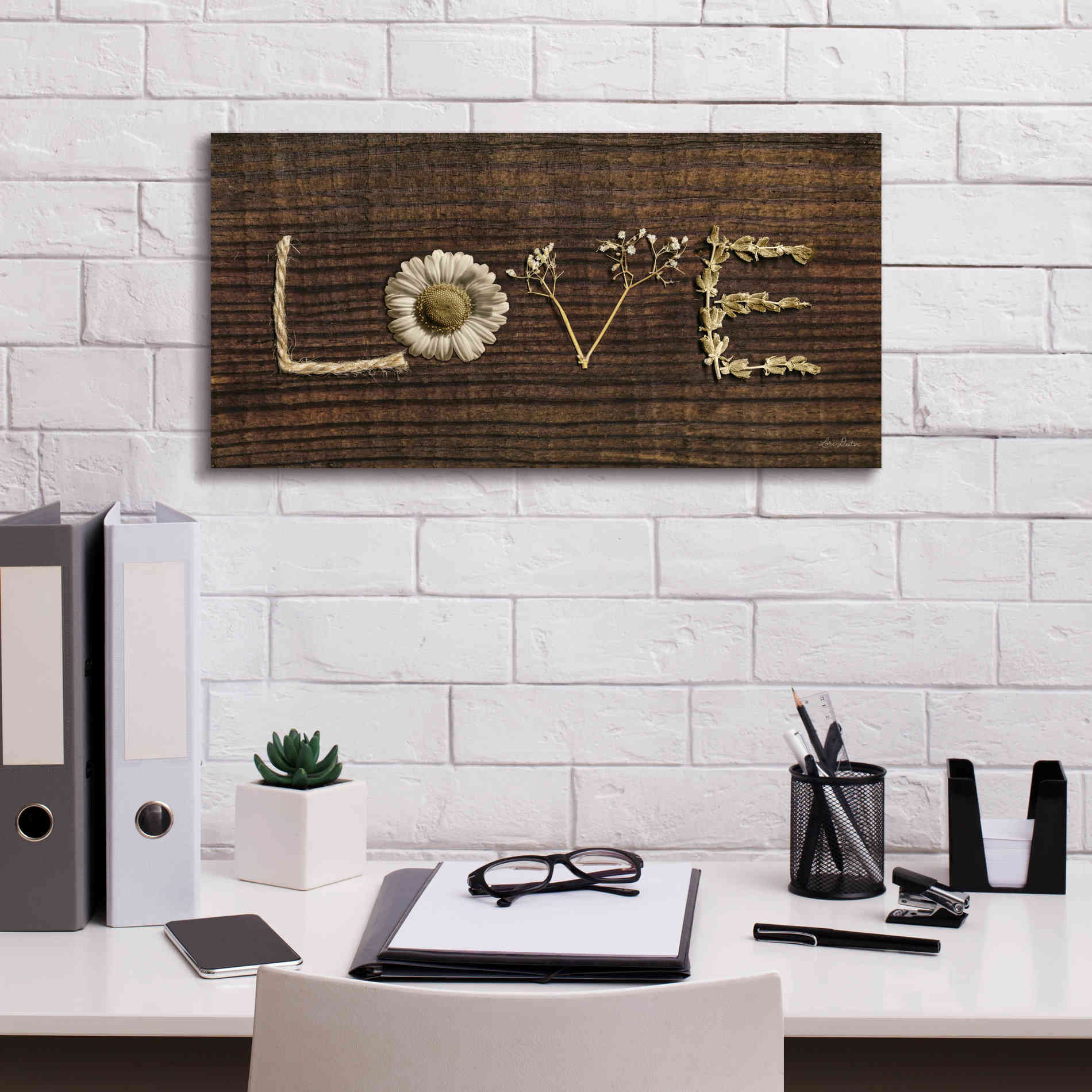 'Love is All You Need' by Lori Deiter, Canvas Wall Art,24 x 12