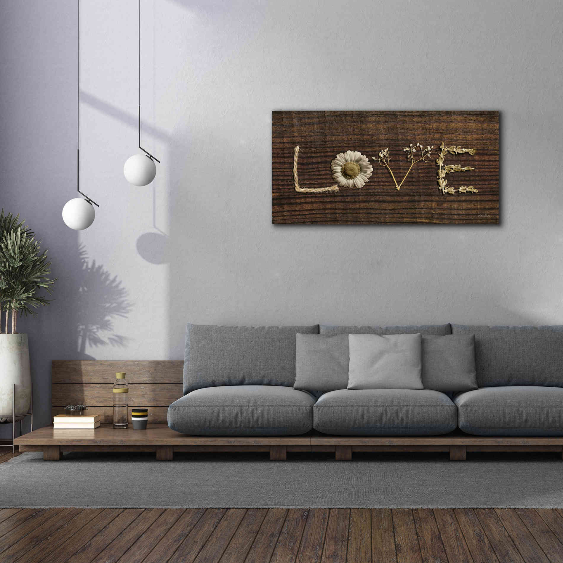 'Love is All You Need' by Lori Deiter, Canvas Wall Art,60 x 30
