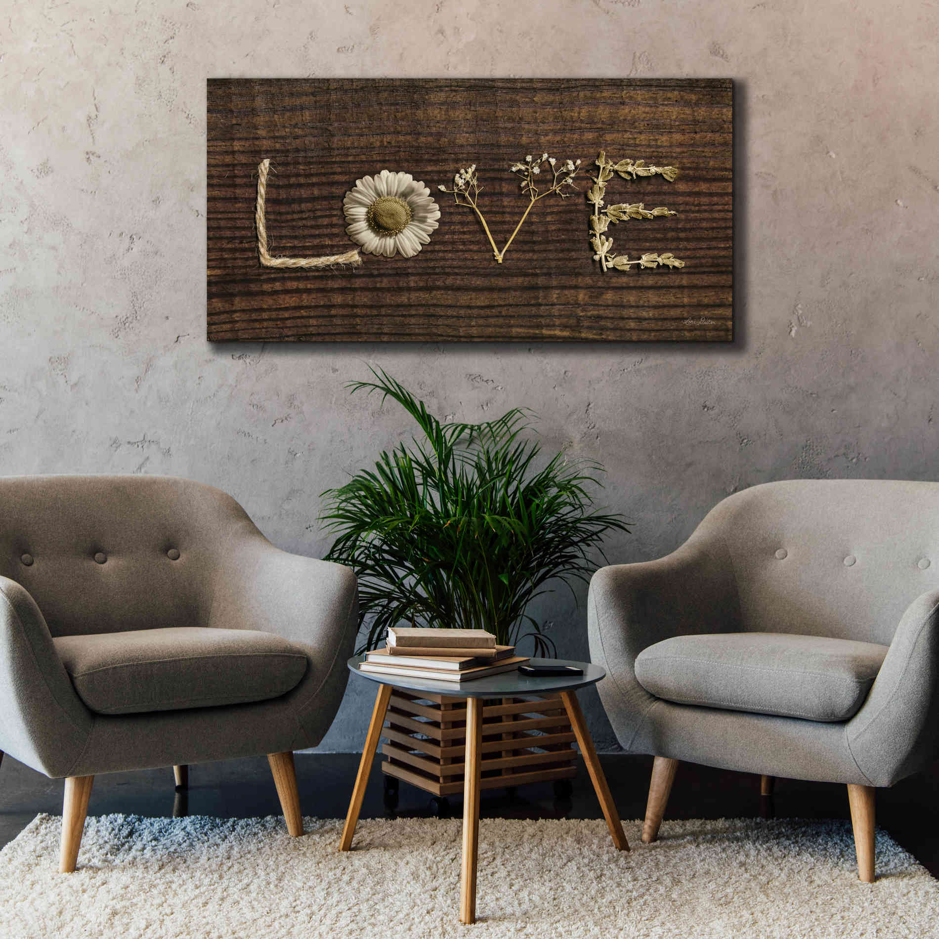 'Love is All You Need' by Lori Deiter, Canvas Wall Art,60 x 30