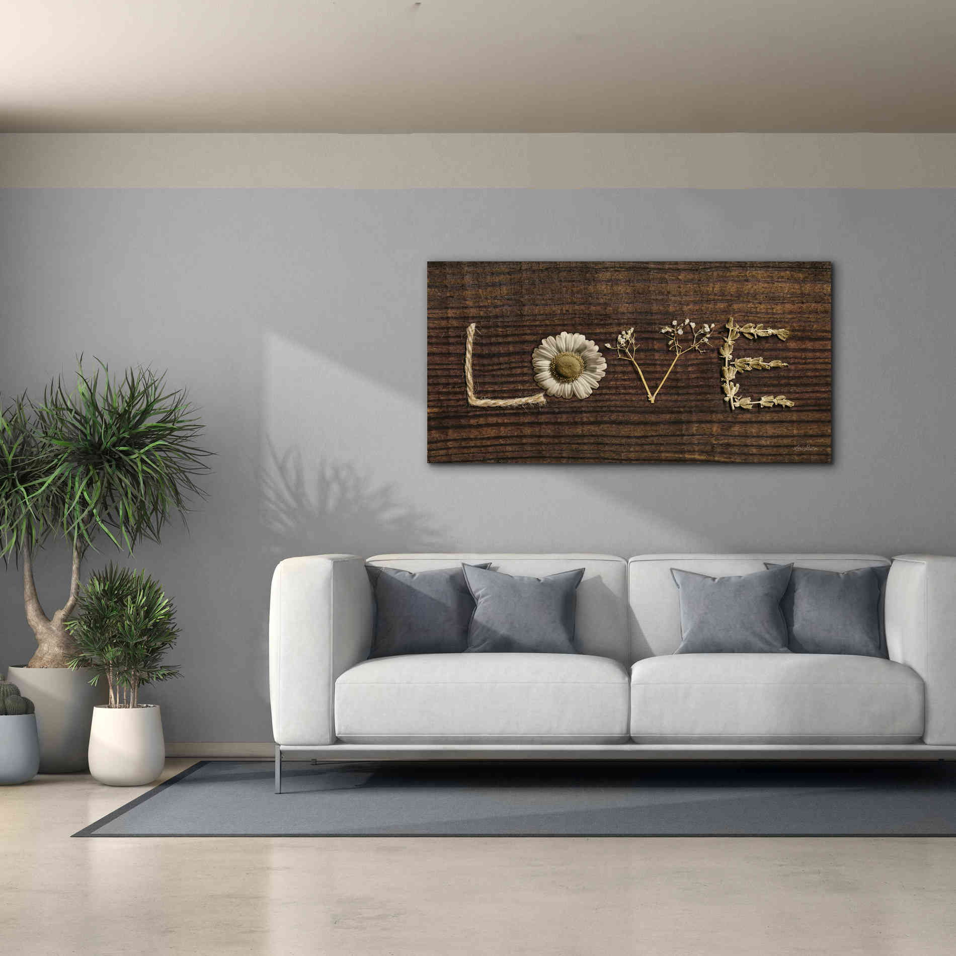 'Love is All You Need' by Lori Deiter, Canvas Wall Art,60 x 30