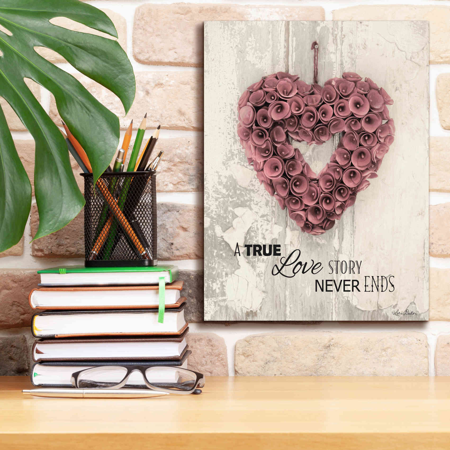 'A True Love Story' by Lori Deiter, Canvas Wall Art,12 x 16