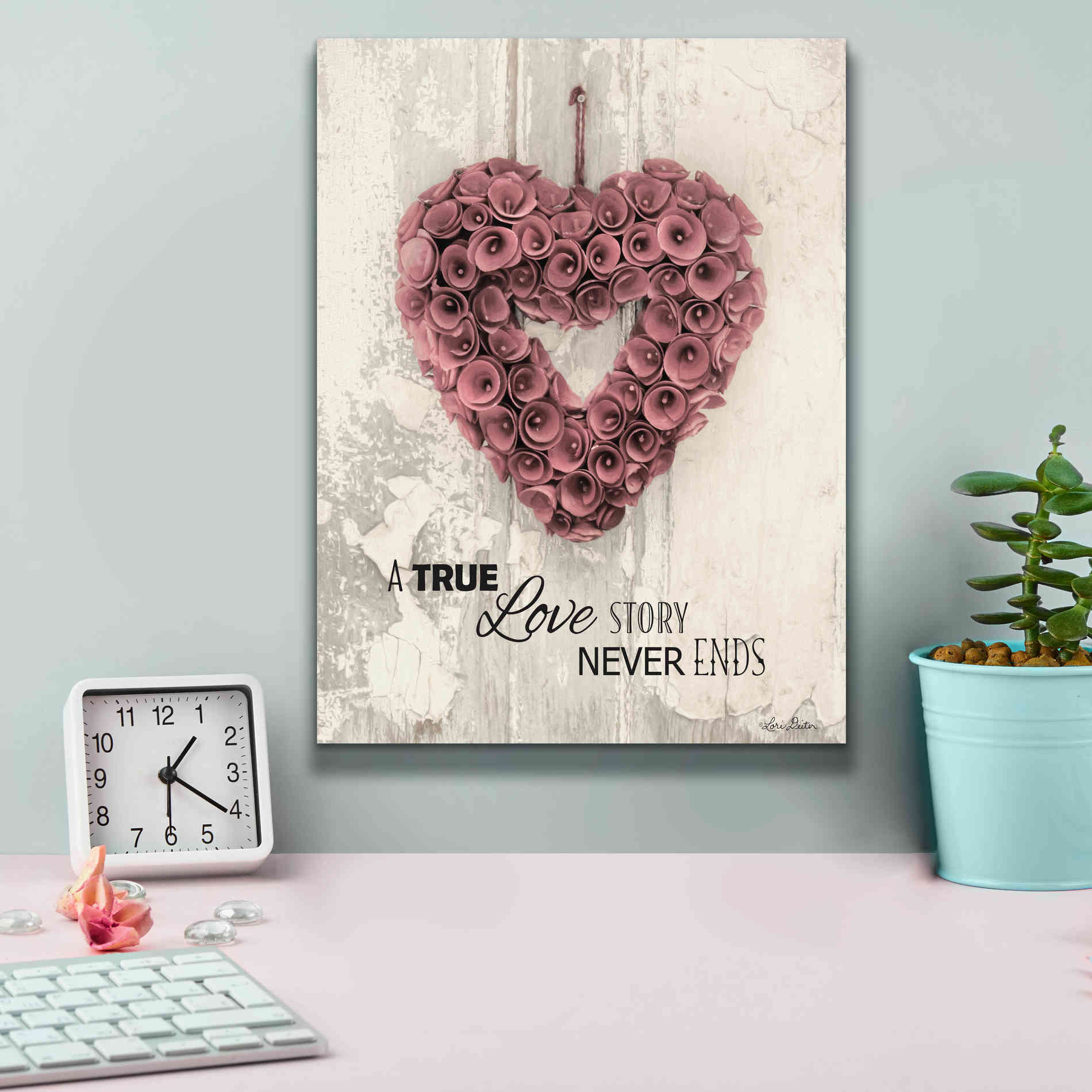 'A True Love Story' by Lori Deiter, Canvas Wall Art,12 x 16