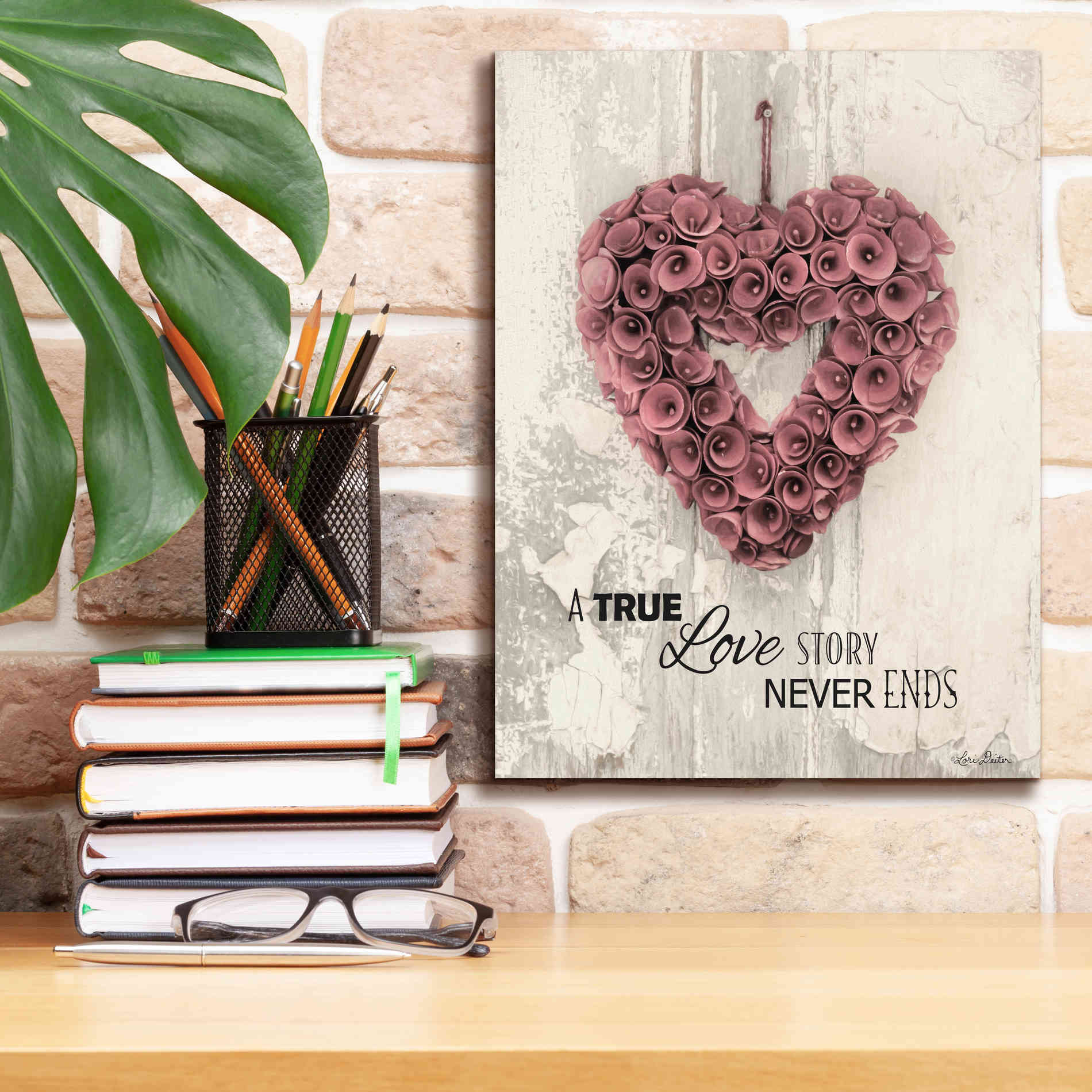 'A True Love Story' by Lori Deiter, Canvas Wall Art,12 x 16