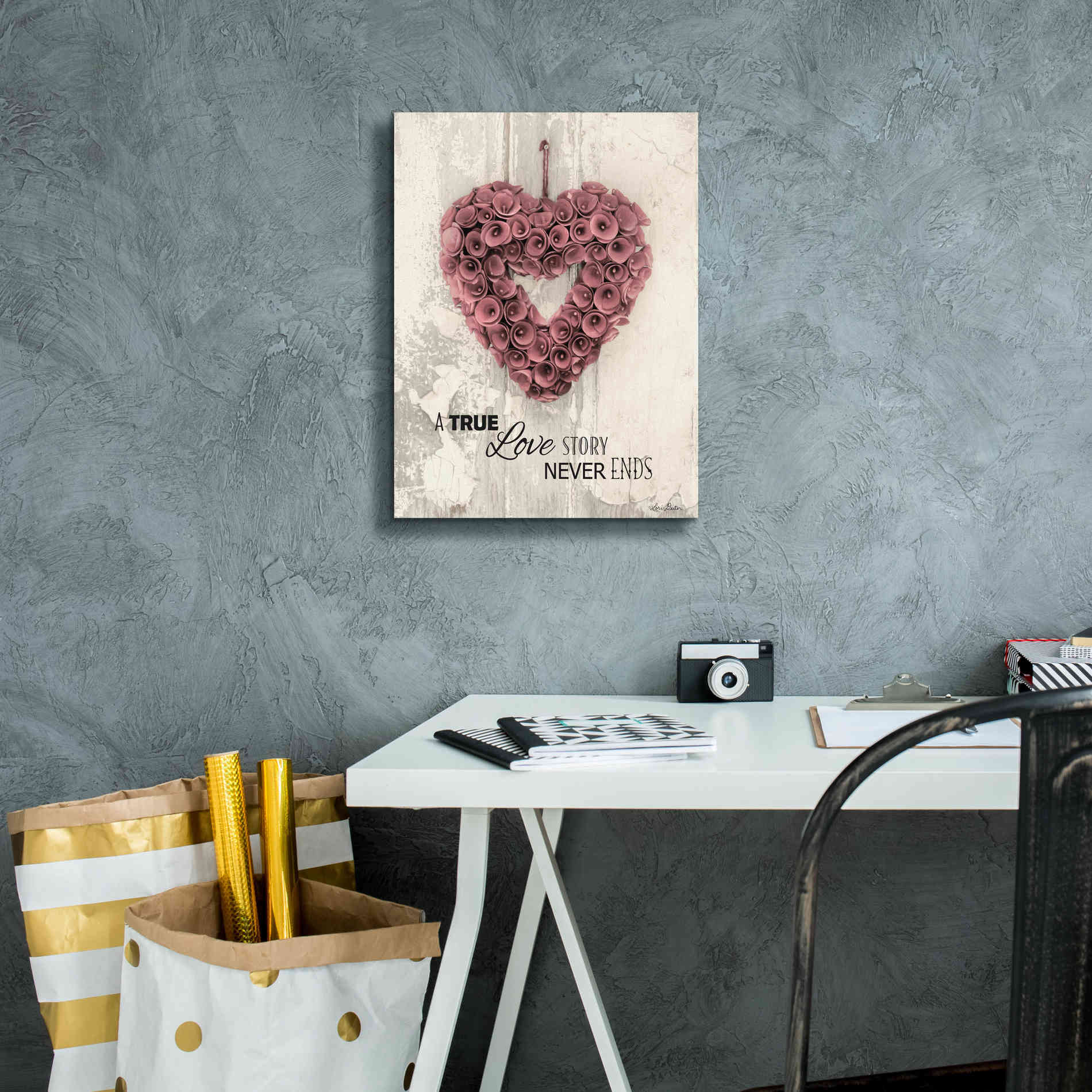 'A True Love Story' by Lori Deiter, Canvas Wall Art,12 x 16