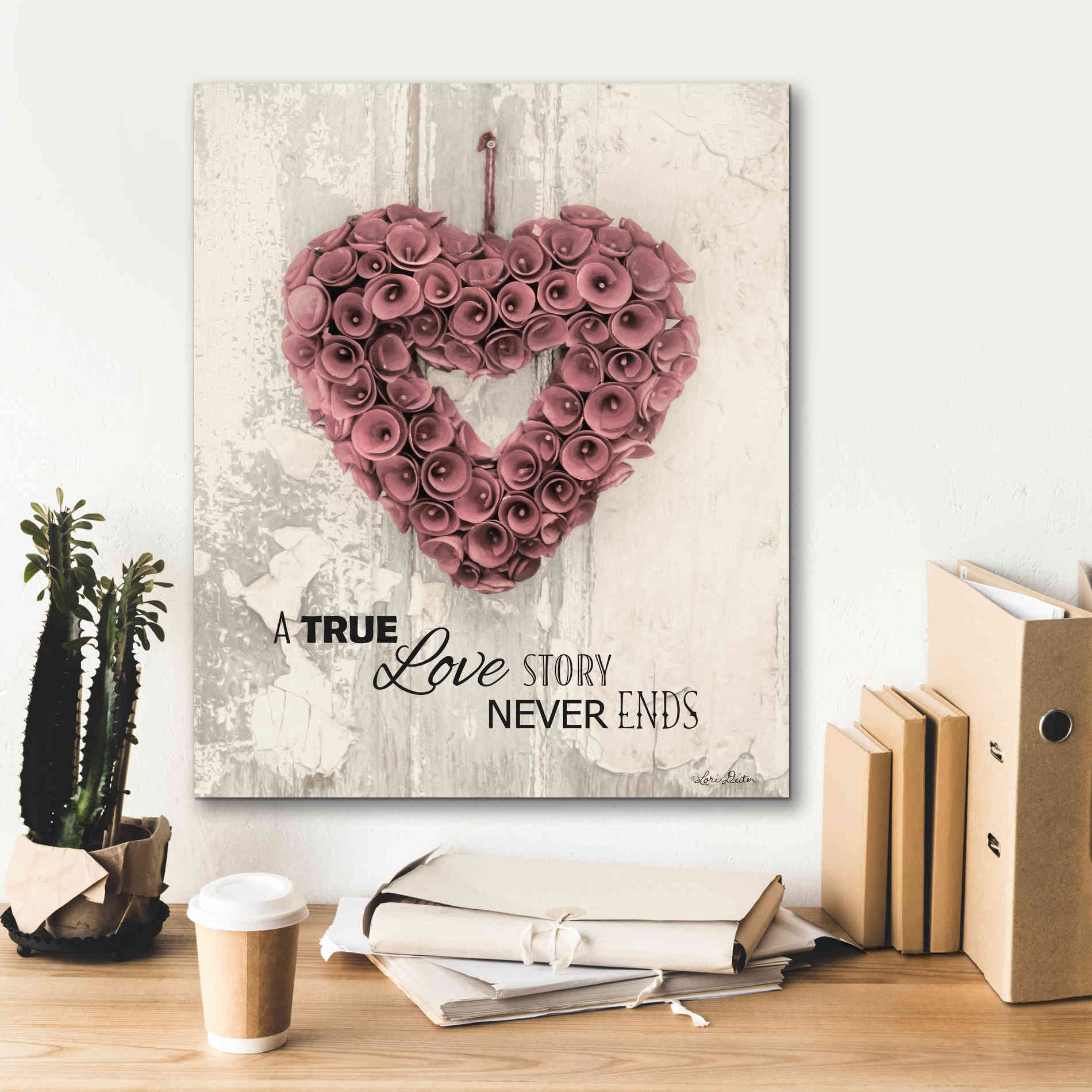 'A True Love Story' by Lori Deiter, Canvas Wall Art,20 x 24