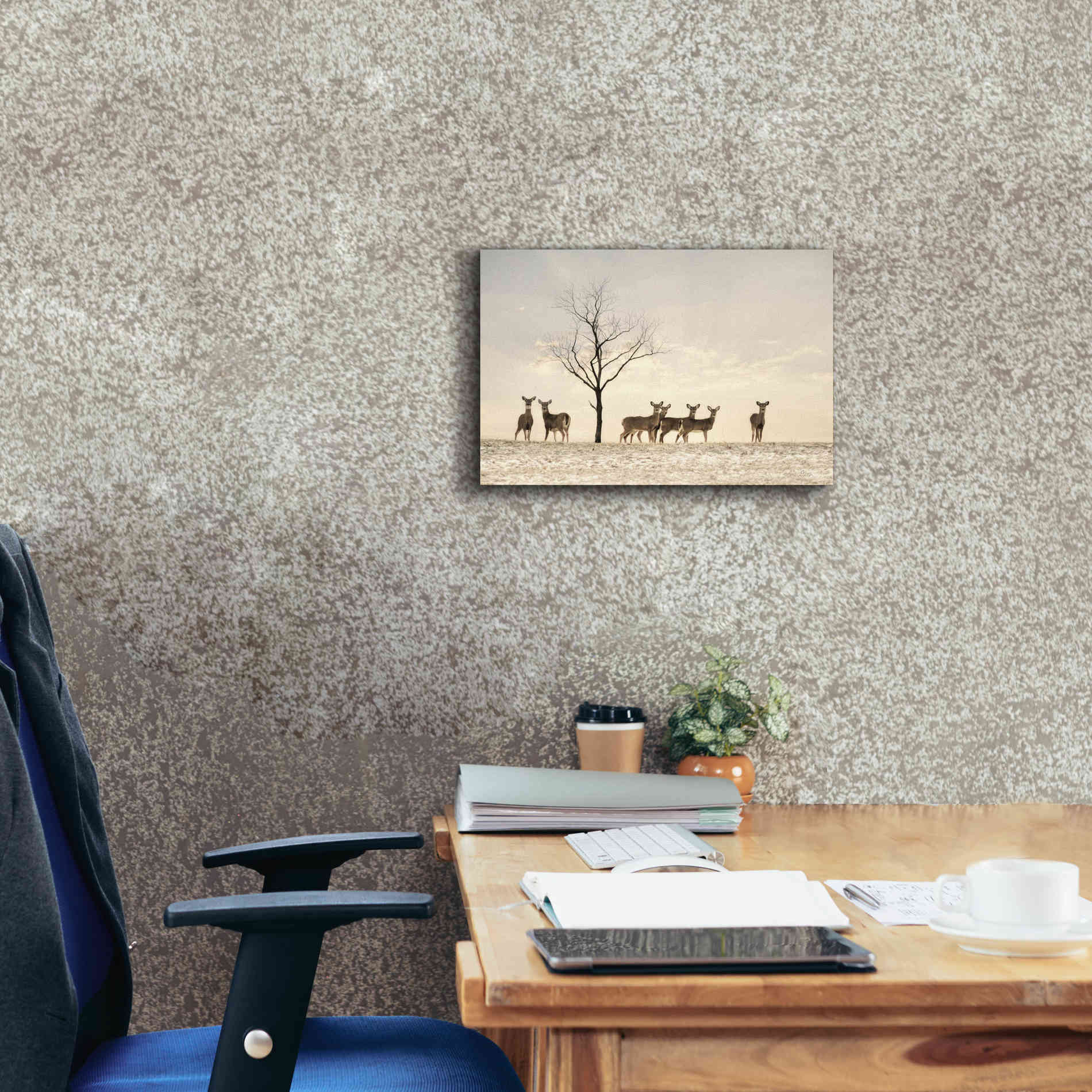 'Doe a Deer' by Lori Deiter, Canvas Wall Art,18 x 12