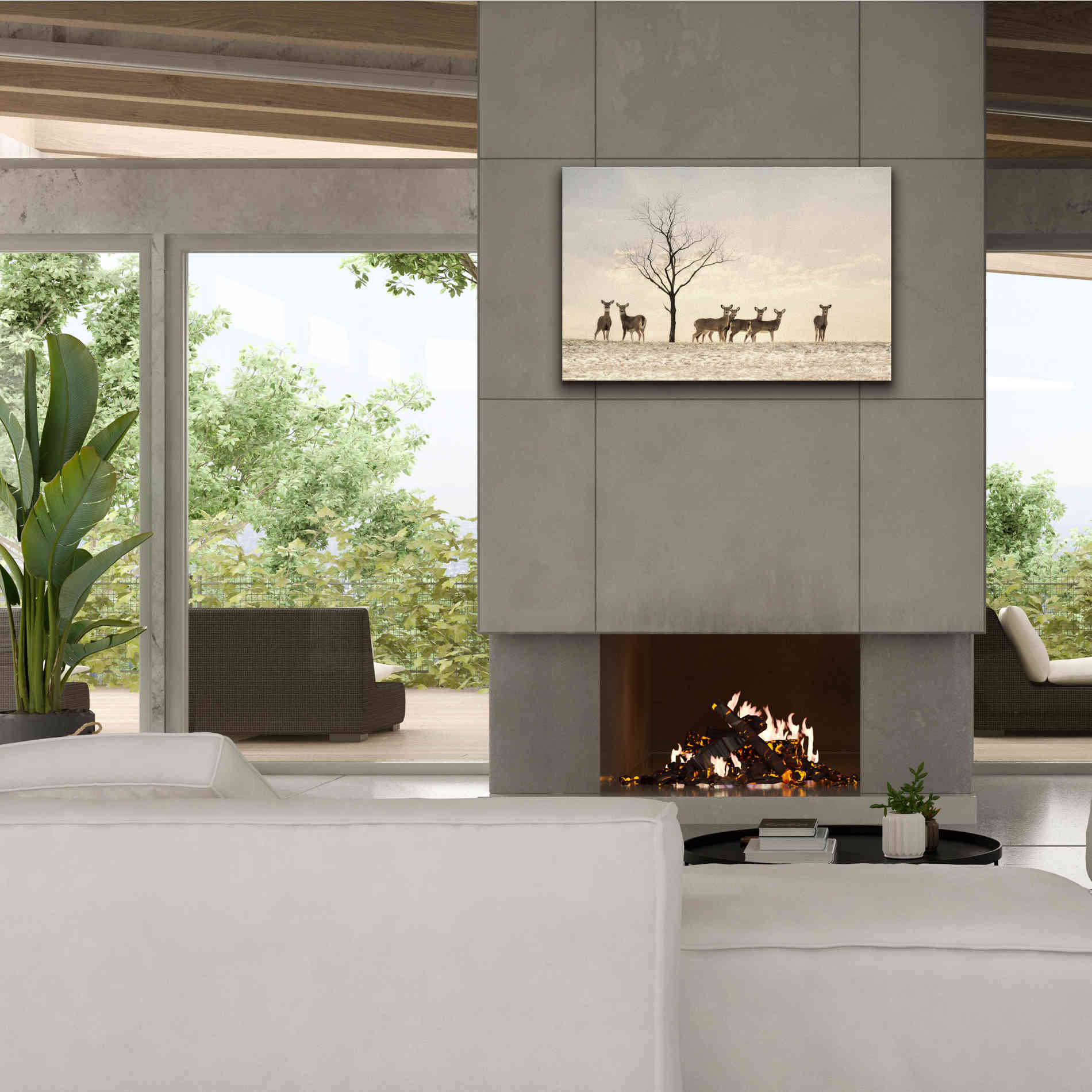 'Doe a Deer' by Lori Deiter, Canvas Wall Art,40 x 26