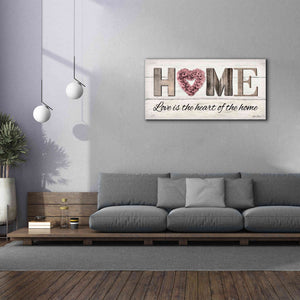 'Love is the Heart of the Home' by Lori Deiter, Canvas Wall Art,60 x 30