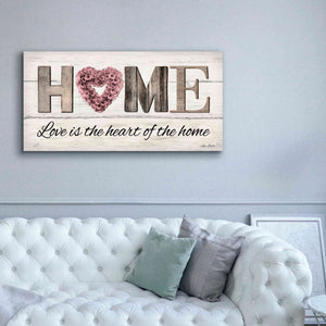 'Love is the Heart of the Home' by Lori Deiter, Canvas Wall Art,60 x 30