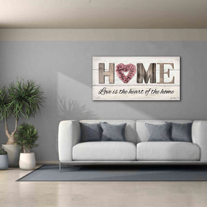 'Love is the Heart of the Home' by Lori Deiter, Canvas Wall Art,60 x 30