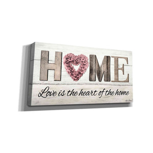 'Love is the Heart of the Home' by Lori Deiter, Canvas Wall Art