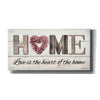 'Love is the Heart of the Home' by Lori Deiter, Canvas Wall Art