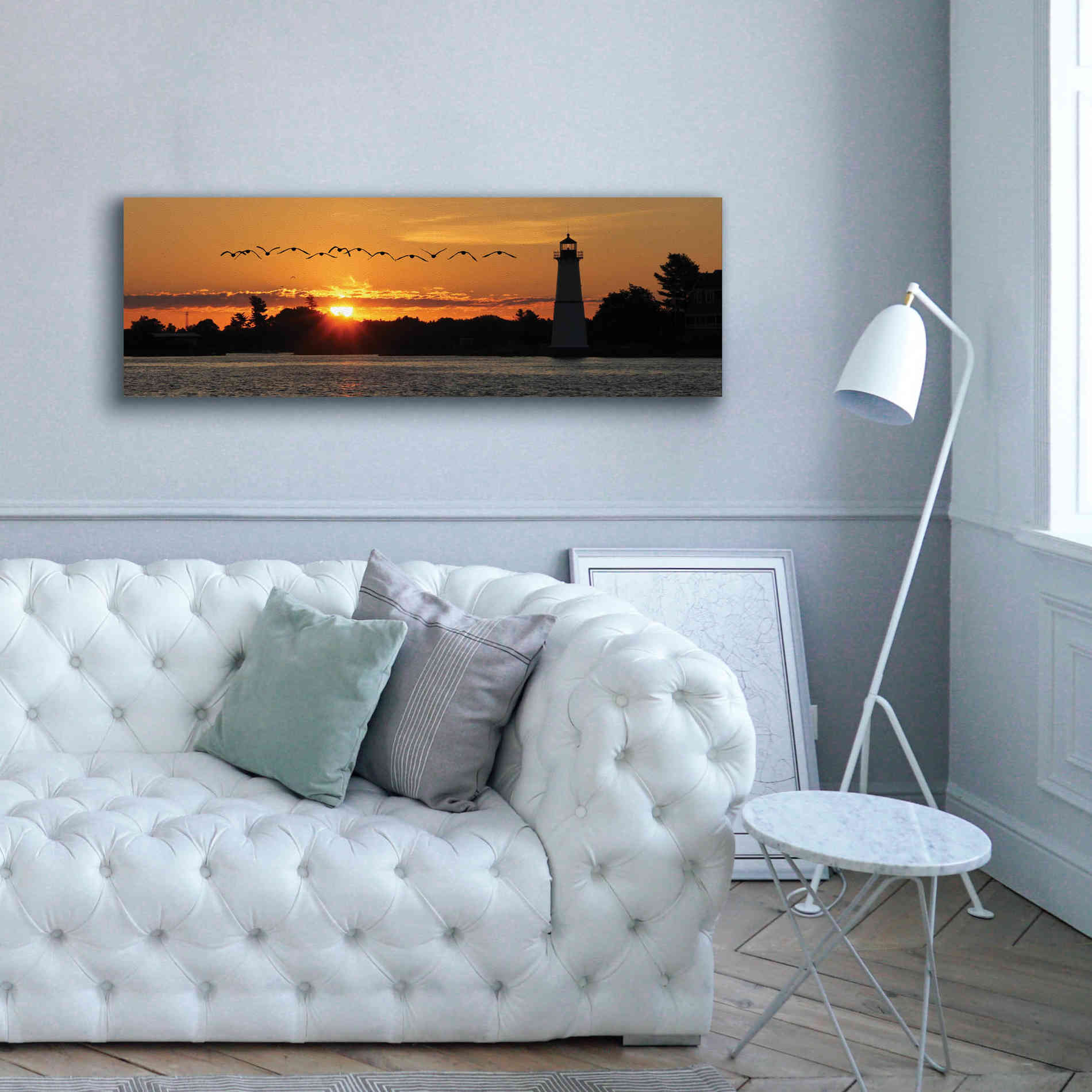 'Sunset Flight' by Lori Deiter, Canvas Wall Art,60 x 20