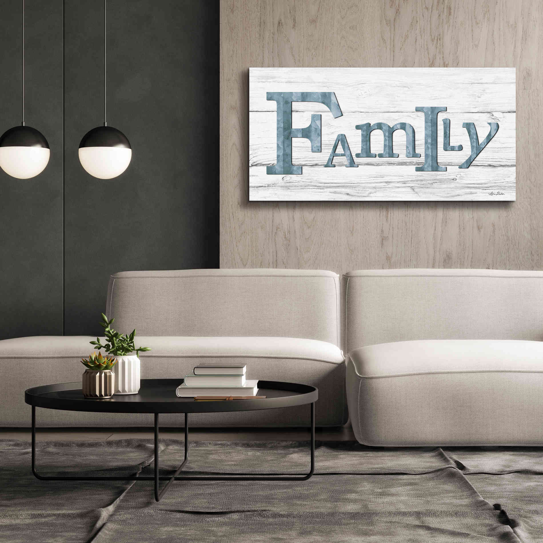 'Metal Family' by Lori Deiter, Canvas Wall Art,60 x 30