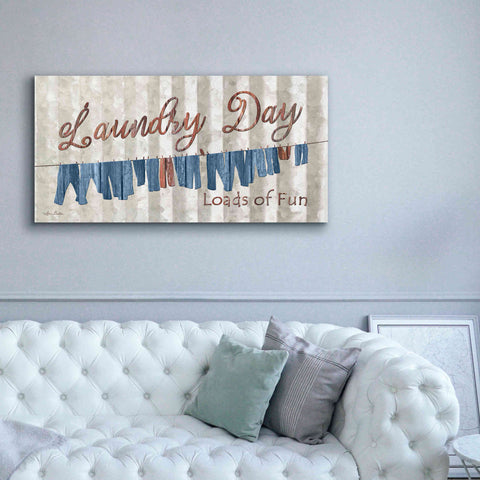 Image of 'Laundry Day Loads of Fun' by Lori Deiter, Canvas Wall Art,60 x 30