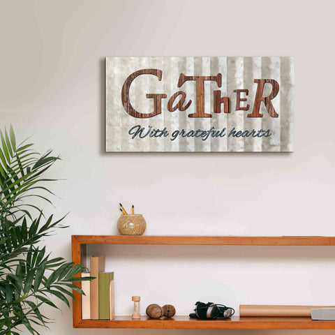 Image of 'Gather with Graceful Hearts' by Lori Deiter, Canvas Wall Art,24 x 12
