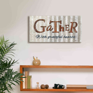 'Gather with Graceful Hearts' by Lori Deiter, Canvas Wall Art,24 x 12