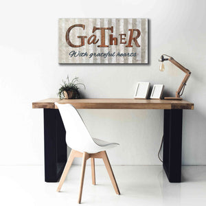 'Gather with Graceful Hearts' by Lori Deiter, Canvas Wall Art,40 x 20