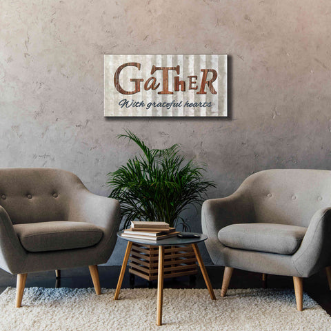 Image of 'Gather with Graceful Hearts' by Lori Deiter, Canvas Wall Art,40 x 20