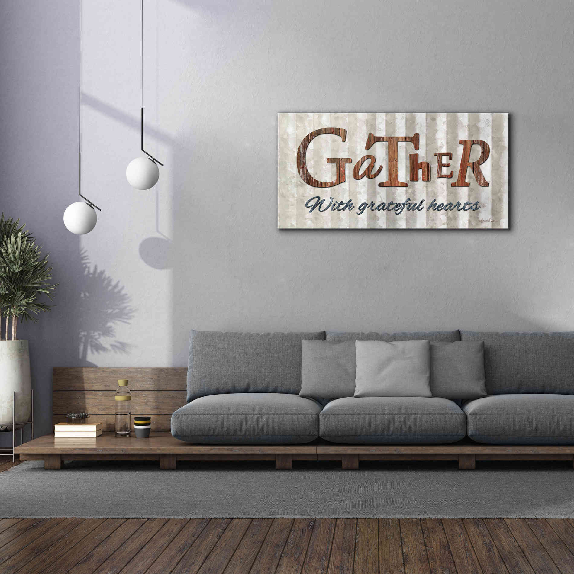 'Gather with Graceful Hearts' by Lori Deiter, Canvas Wall Art,60 x 30