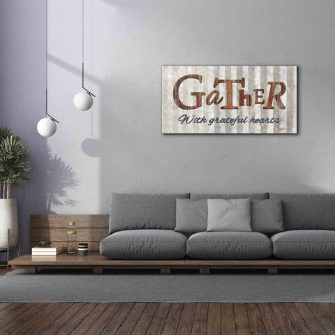 Image of 'Gather with Graceful Hearts' by Lori Deiter, Canvas Wall Art,60 x 30