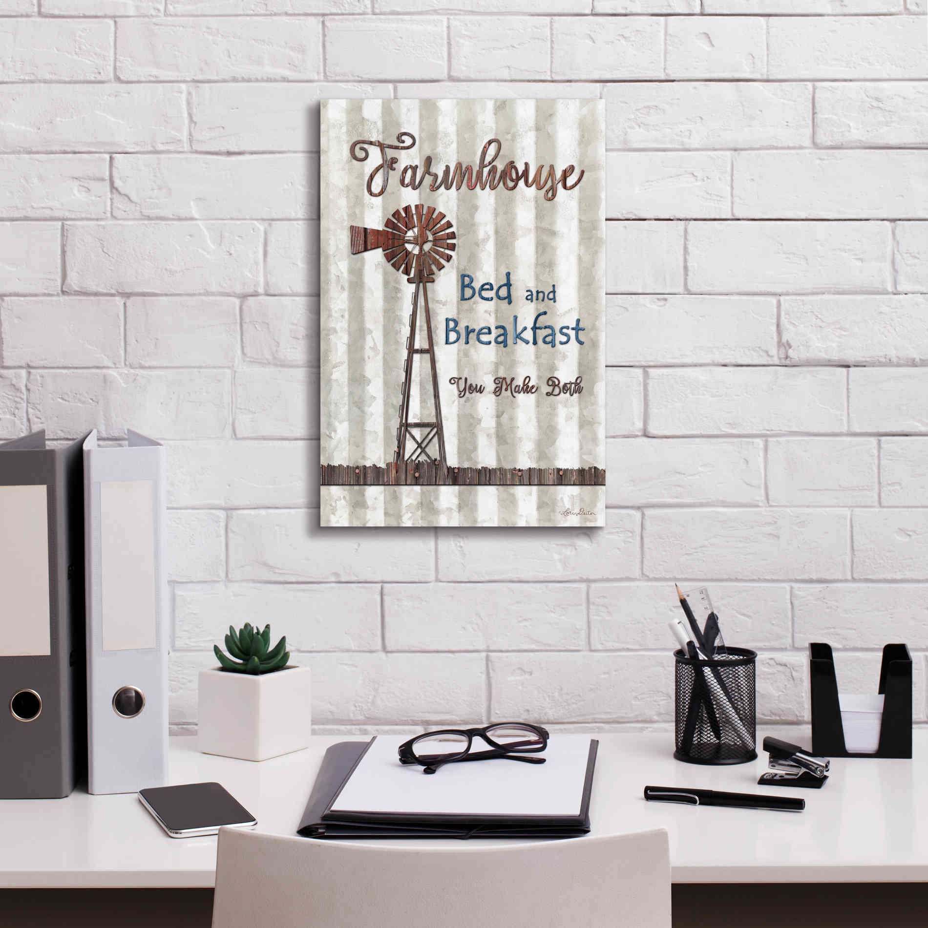 'Farmhouse Bed & Breakfast' by Lori Deiter, Canvas Wall Art,12 x 18