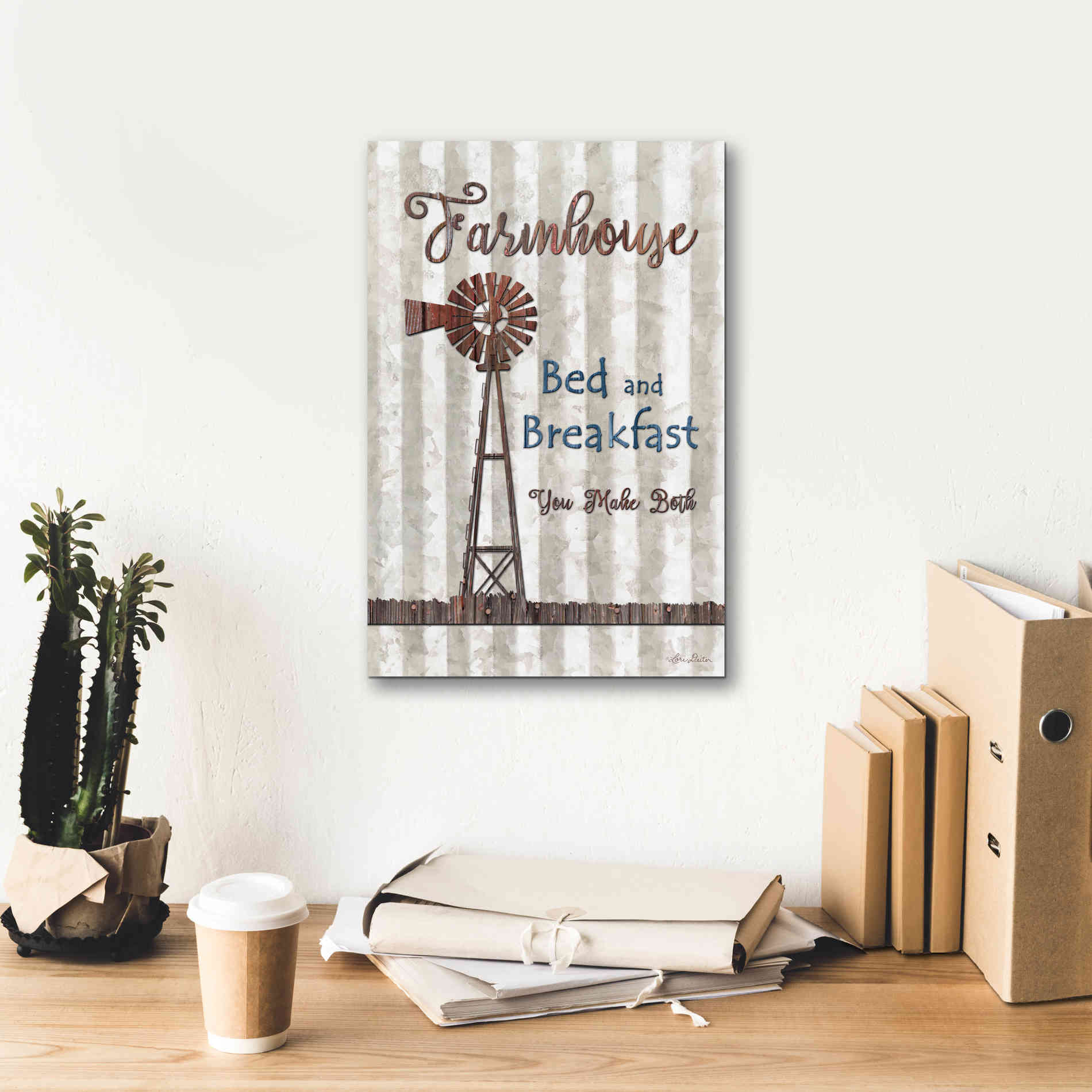 'Farmhouse Bed & Breakfast' by Lori Deiter, Canvas Wall Art,12 x 18