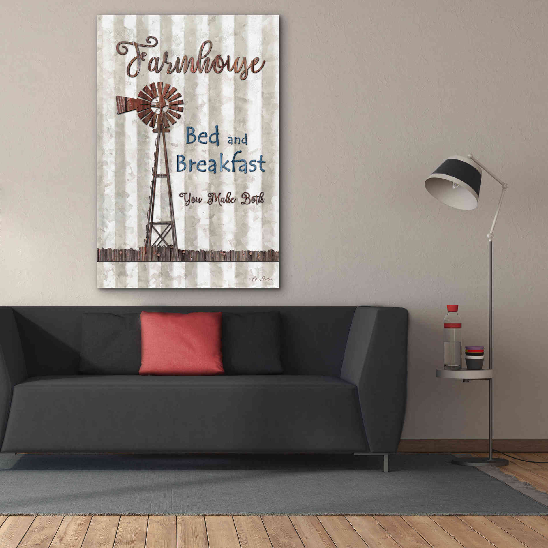 'Farmhouse Bed & Breakfast' by Lori Deiter, Canvas Wall Art,40 x 60