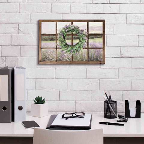 Image of 'Lavender Fields Window' by Lori Deiter, Canvas Wall Art,18 x 12