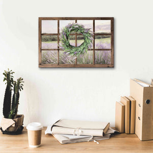 'Lavender Fields Window' by Lori Deiter, Canvas Wall Art,18 x 12